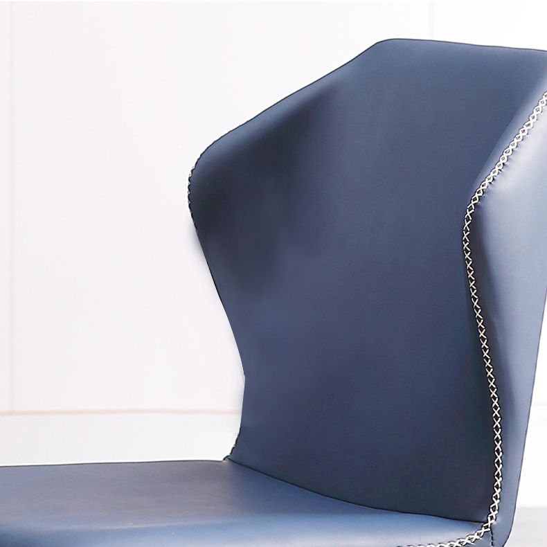 Silla de metal de cocina de estilo moderno Silla lateral sin brazos para comedor con respaldo orejero (juego de 2)