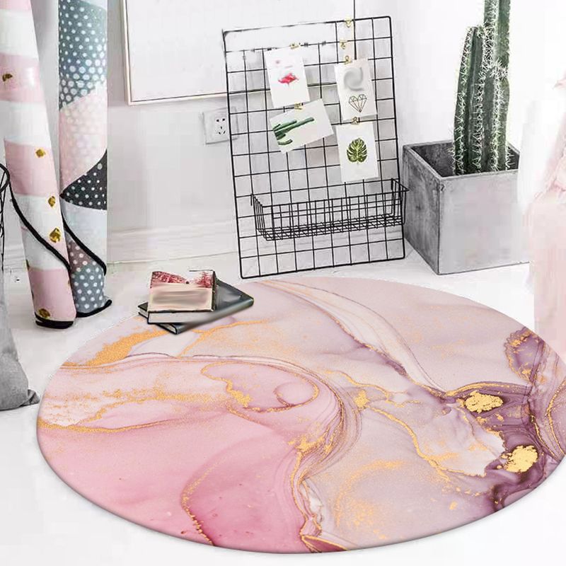 Moderne woonkamer vloerkleed in roze abstracte aquarel schilderij print tapijten tapijten polyester niet-slip wasbaar gebied kleed