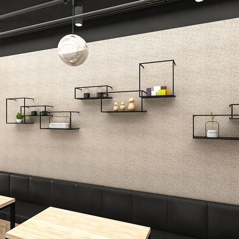 Gold/Black Wall Mounted Bookshelf Iron Modern Closed Back Shelf