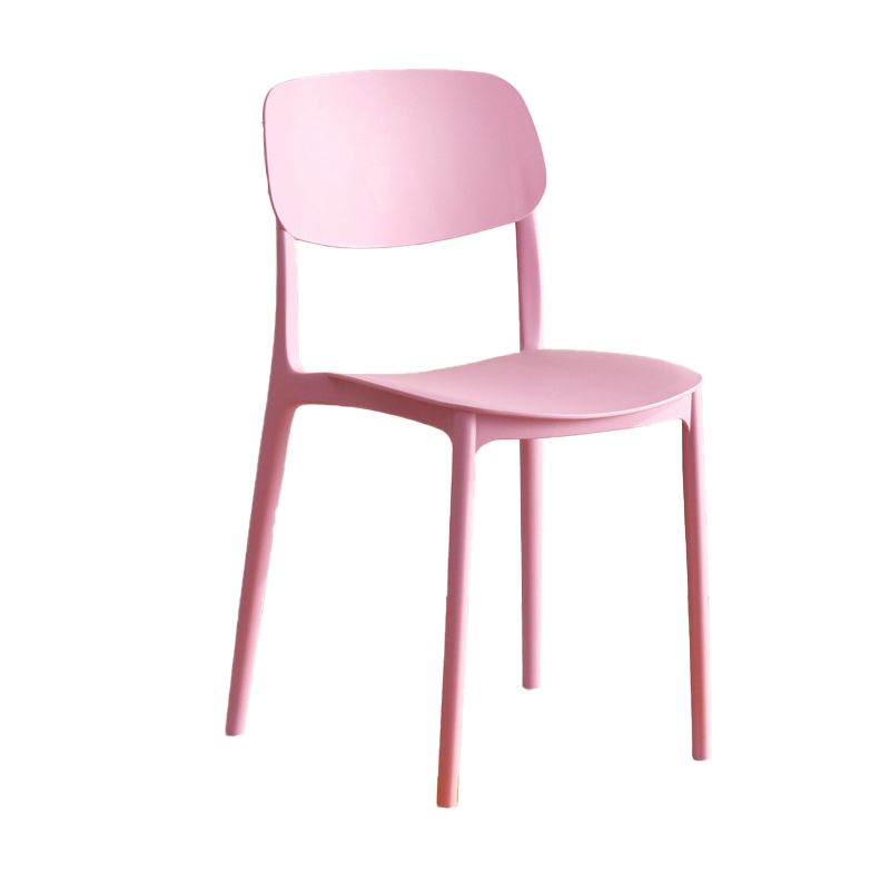 Modern Indoor-Outdoor Plastic Open Back Stackable Dining Side Chair