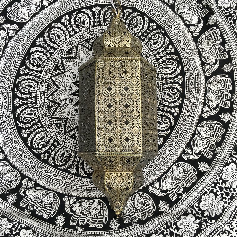 1 Licht ausgehöhltes Leuchter der Art Deco Bronze Finish Metall Arabische Wand Spüllampe montierte Lampe