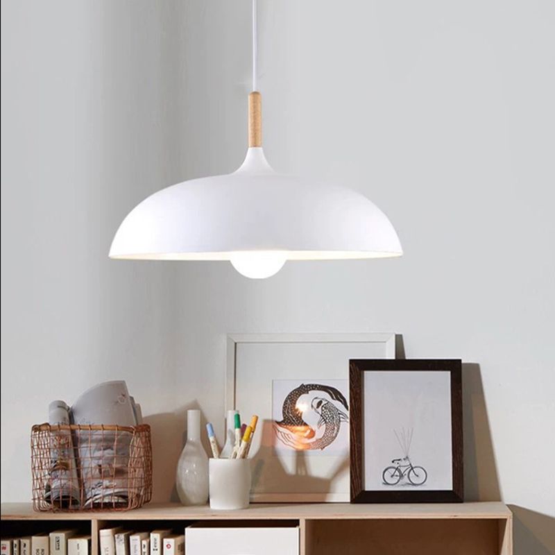 Circle Pendant Lighting Fixture Minimalist Metal Down Lighting Pendant for Bedroom