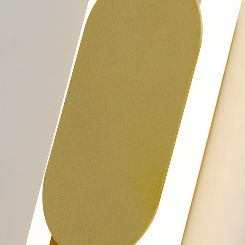 Oval 1 - Light Wall Flush Mount in Gold / Black Post Modern LED Wall Light