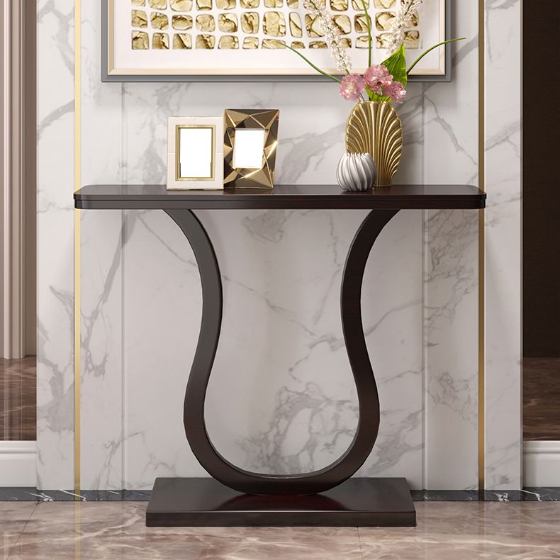 33.46" Tall Console Table 1-shelf Solid Wood Accent Table for Hall