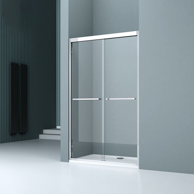 Transparent Double Shower Bath Door Metal Framed Glass Shower Door