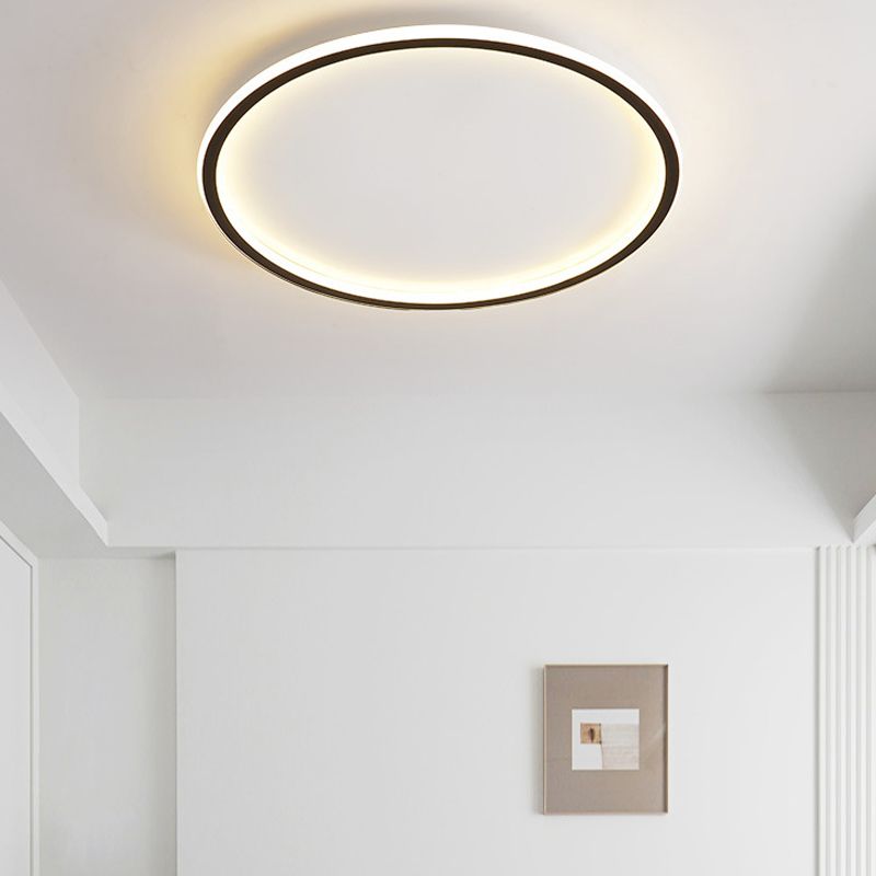 Modern Circle Ceiling Lighting Metal LED Ceiling Mount Light Fixture for Bedroom
