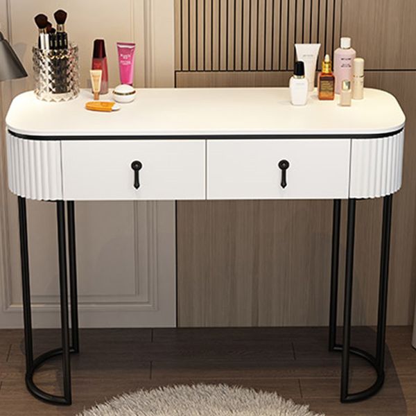 Adjustable Makeup Counter Lighted Mirror Vanity Dressing Table with Drawer