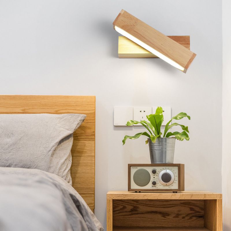 Wood Wall Sconce Light Modern Style Wall Sconce Lighting for Living Room