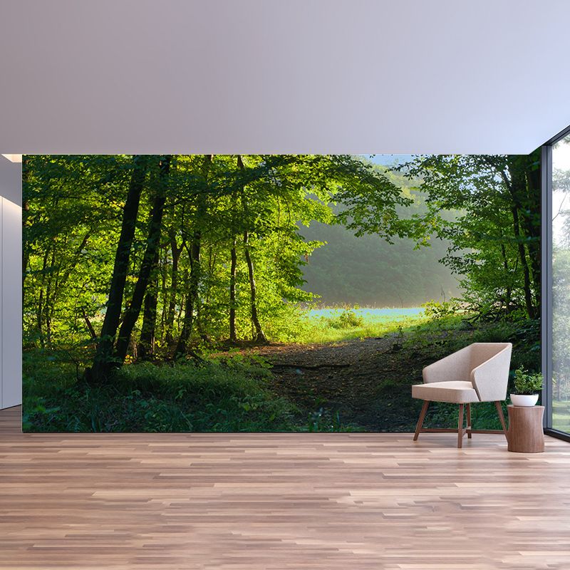 Forest Landscape Mural Water Resistant Wall Decor for Bedroom Reading Room