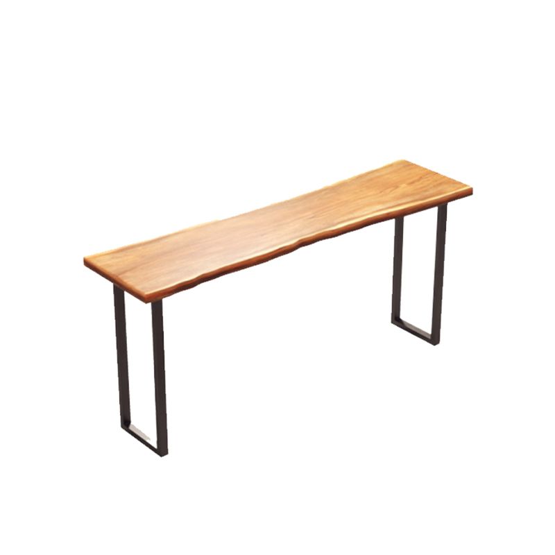 Pine Wood Rectangle Bar Table Modern Metal Legs for Milk Tea Shop