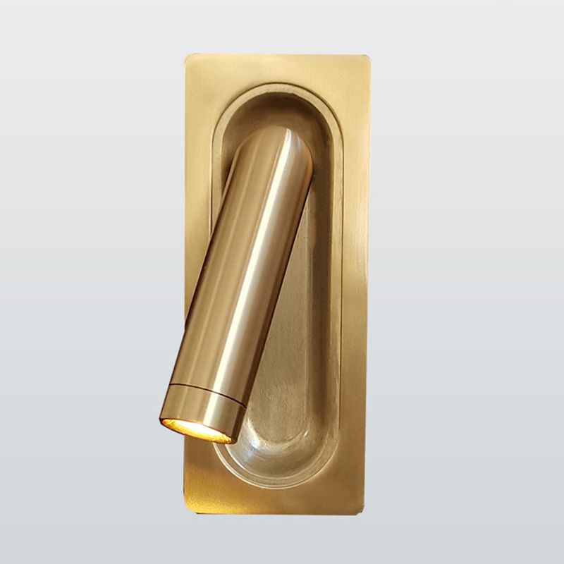 1-Light Geometric Wall Mount Light Modern Style Metal Reading Wall Lamp