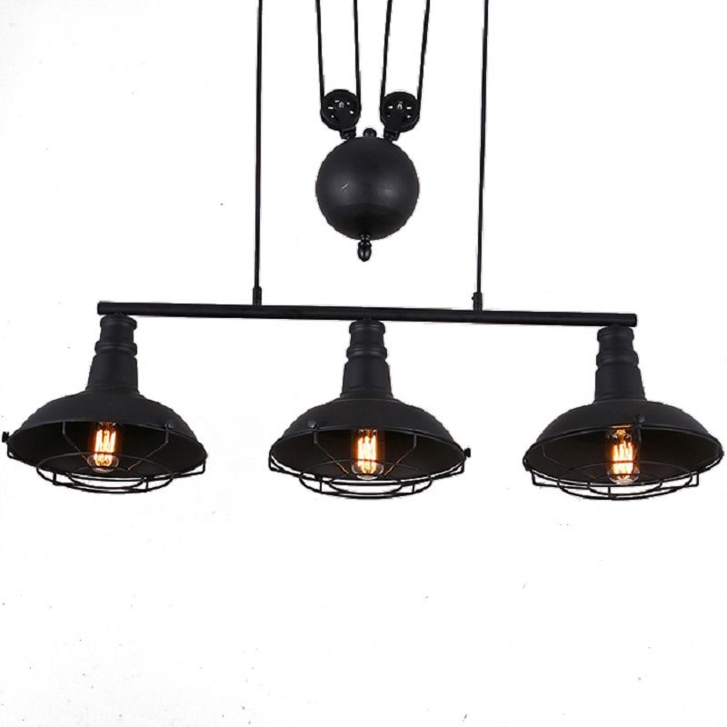 Industrial Island Pendant Lights Metal Multiple-Light Island Light Fixtures
