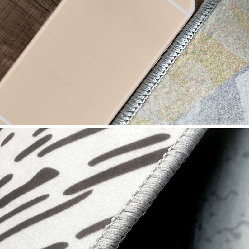 Apricot Tone Glam Area Carpet Polyester Marbling Indoor Rug Anti-Slip Backing Carpet for Living Room