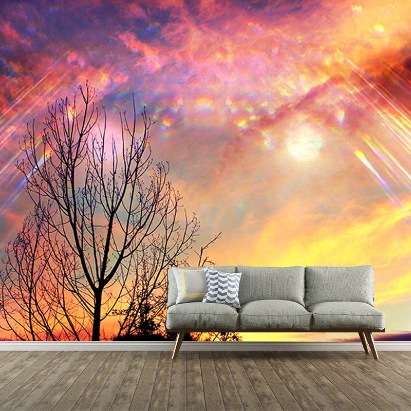 Modern Photography Mural Wallpaper Colorful Sky Living Room Wall Mural