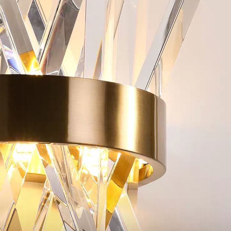 Unique Shape Wall Light Sconces Crystal 1 Light Wall Lighting Fixtures for Dining Room