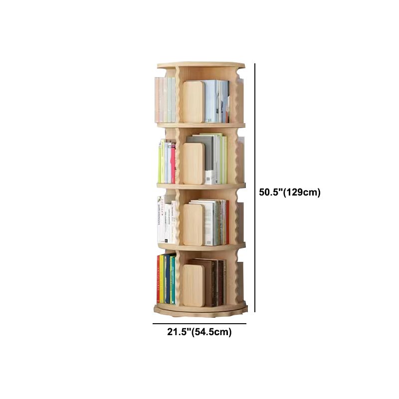 Scandinavian Style Bookshelf Closed Back Solid Wood Bookcase for Home Office Study Room