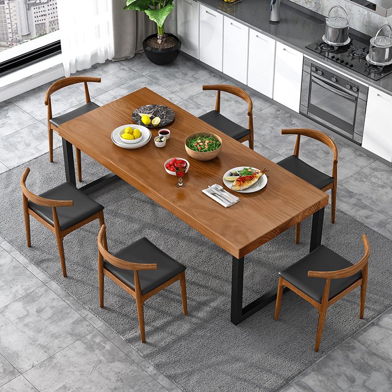 Modern Style Rectangle Wood Table Set 1/2/7 Pieces Dining Set for Home