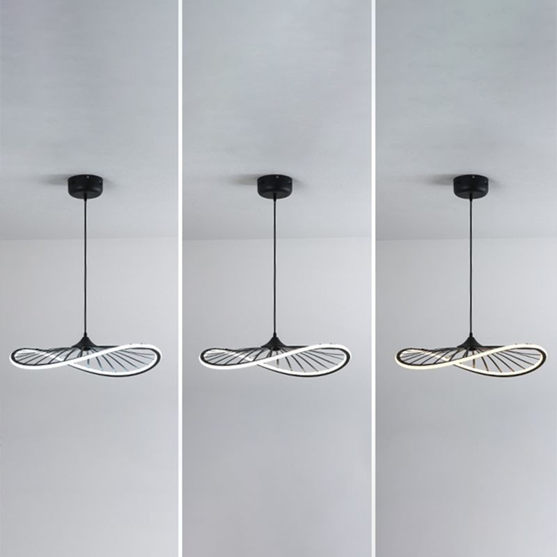 Luz colgante de negro de colgante en forma de alambre de alambre de hierro para el comedor para comedor