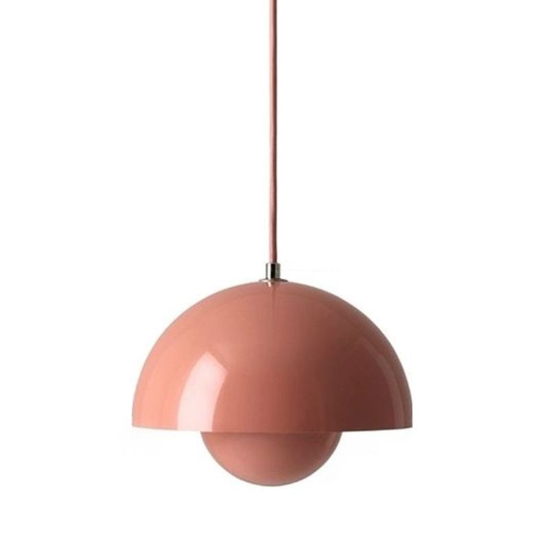 Colorful Dome Shape Pendant Light Nordic Metal Hanging Pendant for Living Room