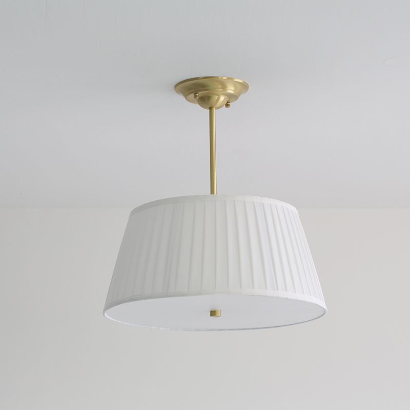 Chandelier Lighting Fixture Minimalist-Style Metal Pleated Lampshade Ceiling Pendant Light for Bedroom