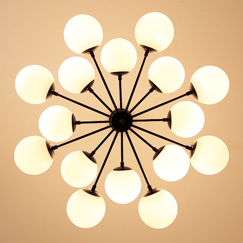 Moderner Globe Kronleuchter Lichter Glas Kronleuchterleuchte für Wohnzimmer