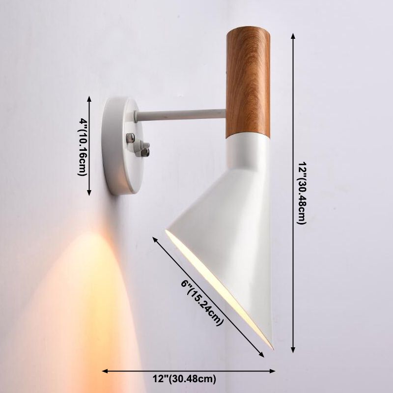 Cone Wall Mounted Lamps Vintage Industrial Metal Wall Sconces Lighting Fixtures for Courtyard