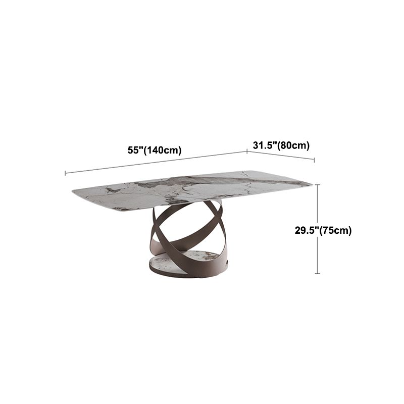 Modern Rectangle Dining Table Set 1/4/5/6/7 Pieces Dinette Set with Sintered Stone Top