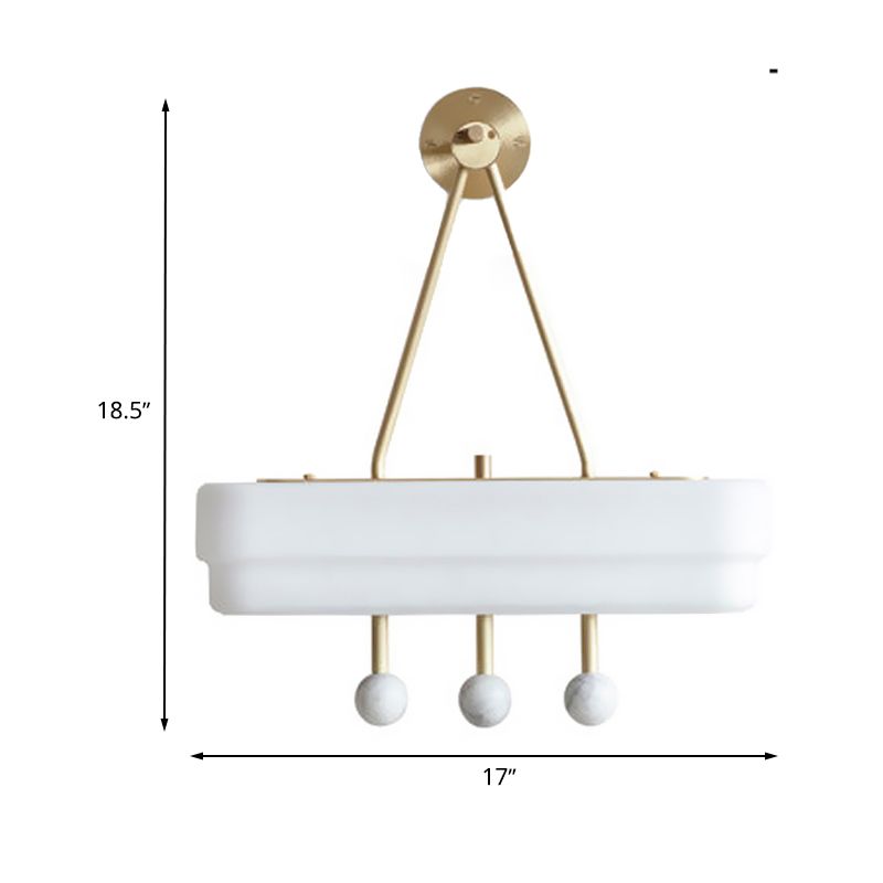 Acrylic Rectangle Wall Lighting Minimalist LED Sconce Light Fixture in White for Dining Room, Warm/White Light