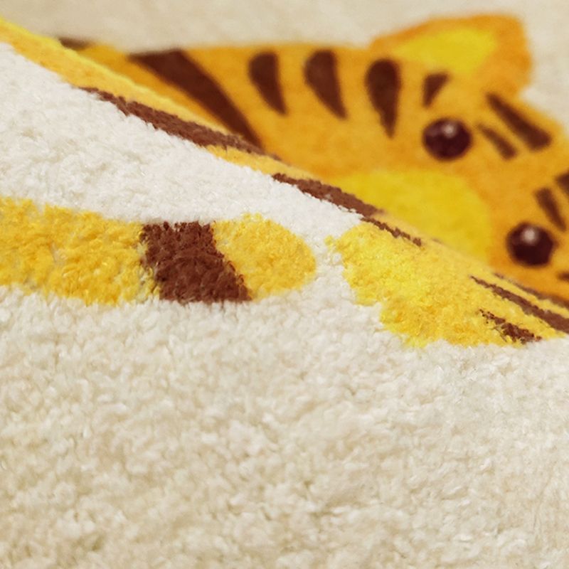 Lambswool Kids Area Carpet Stain Resistant Round Carpet Animal Print Modern Rug