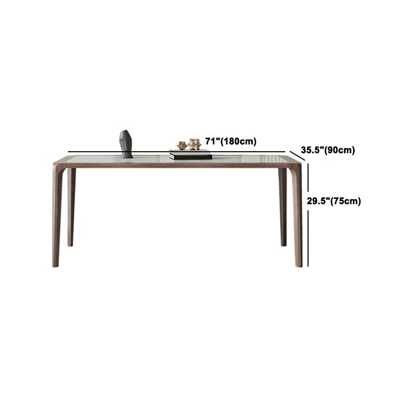 Modern Sintered Stone Top Dining Set Rectangle 1/4/5/7 Pieces Wooden Table Set