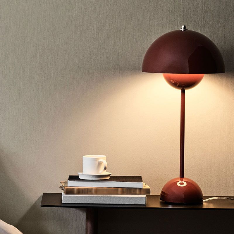 Macaron Dome Shade Table Lamp, Metal Table Light with An On/Off Switch