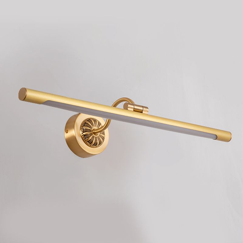 Modern Style Linear Shape Wall Sconce Metal 1 Light Sconce Light for Shower Room