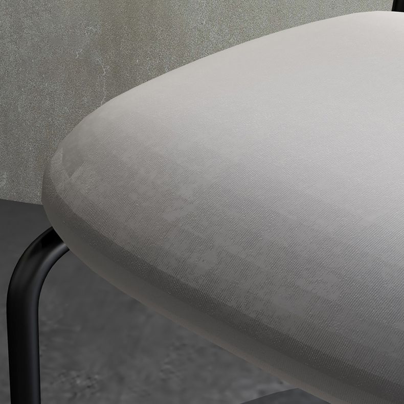 Upholstered Armless Dining Chairs Open Back Side Chair with Metal Legs