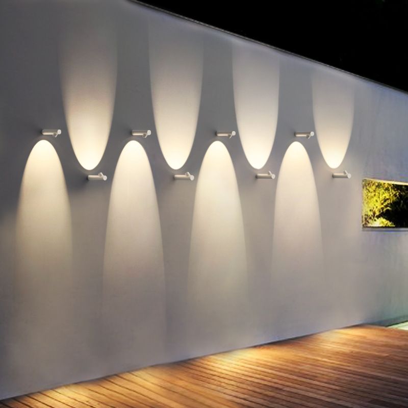 Contemporary Aluminum Wall Light Water Proof Cylinder 9" Wide Wall Washer for Outdoors