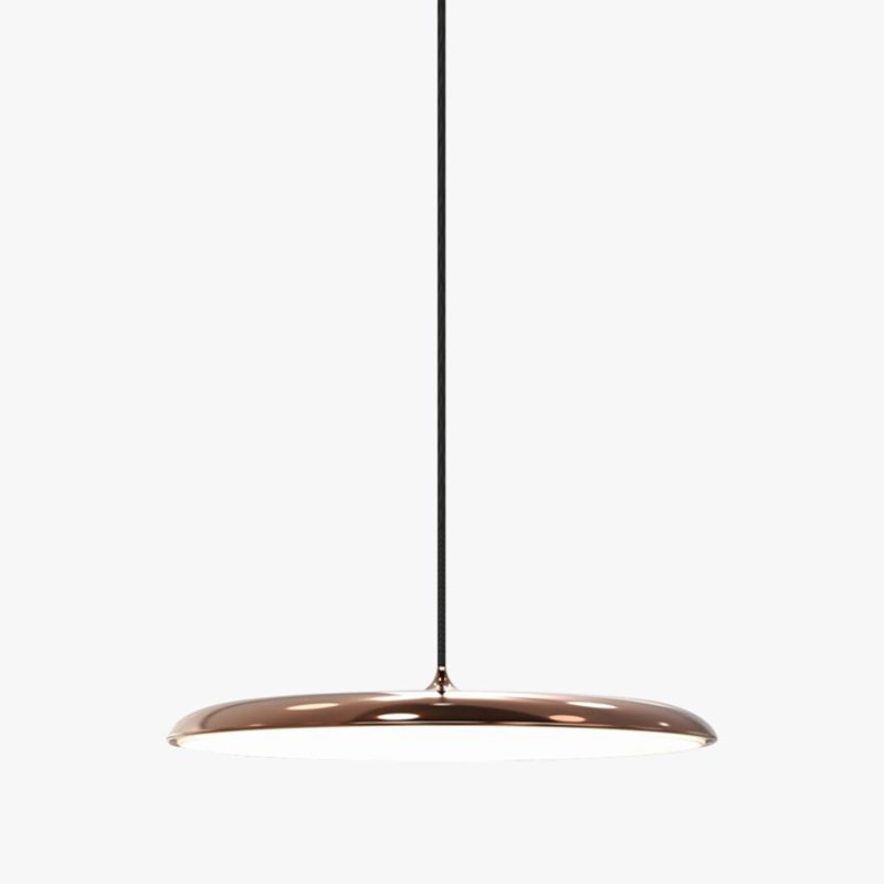 Electroplate Metal LED Hanging Lamp in Modern Style Acrylic Circular Pendant Light for Dining Room