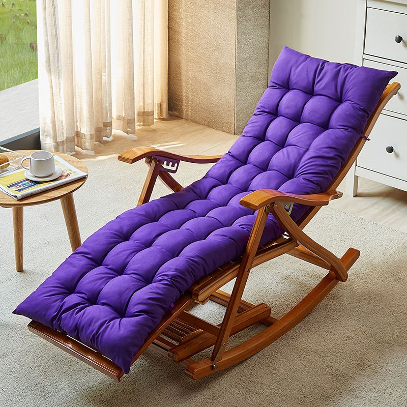 Modern Rocking Chair Bamboo Rocker Chair with Removable Cushions