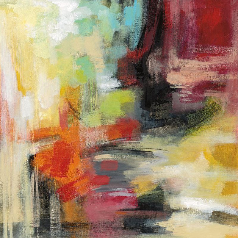 Vintage Wall Murals with Multi-Colored Graffiti of Wash Painting Style for Gallery and Commercial Occasions, Non-Woven Fabric