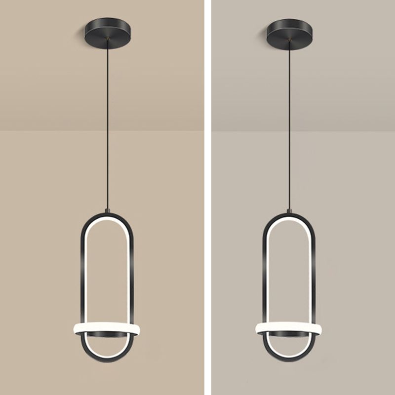 Runde Form LED -Anhängerlampe moderne minimalistische Metallhanglampe für Esstisch