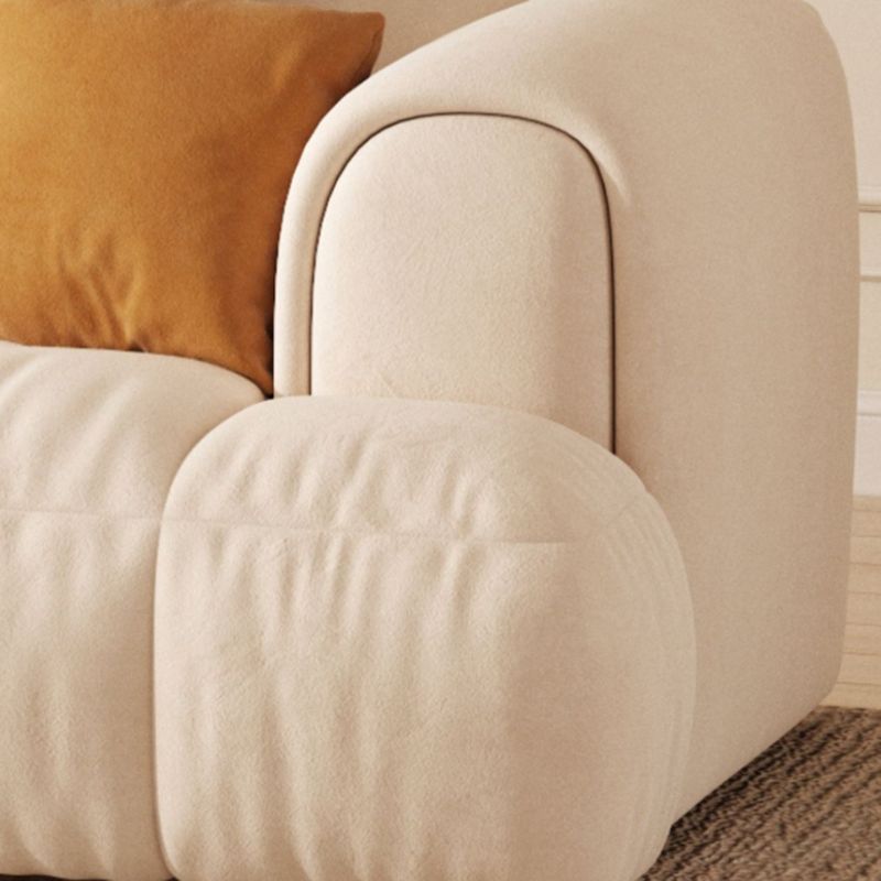 Scandinavian Recessed Arm Sofa 28.7" H Blocks Sofa with Pillows