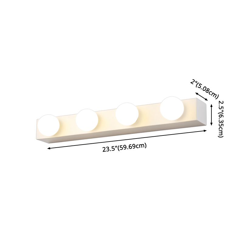 Metal Rectangular Wall Sconce Lighting Nordic Style Wall Lighting Fixture in White