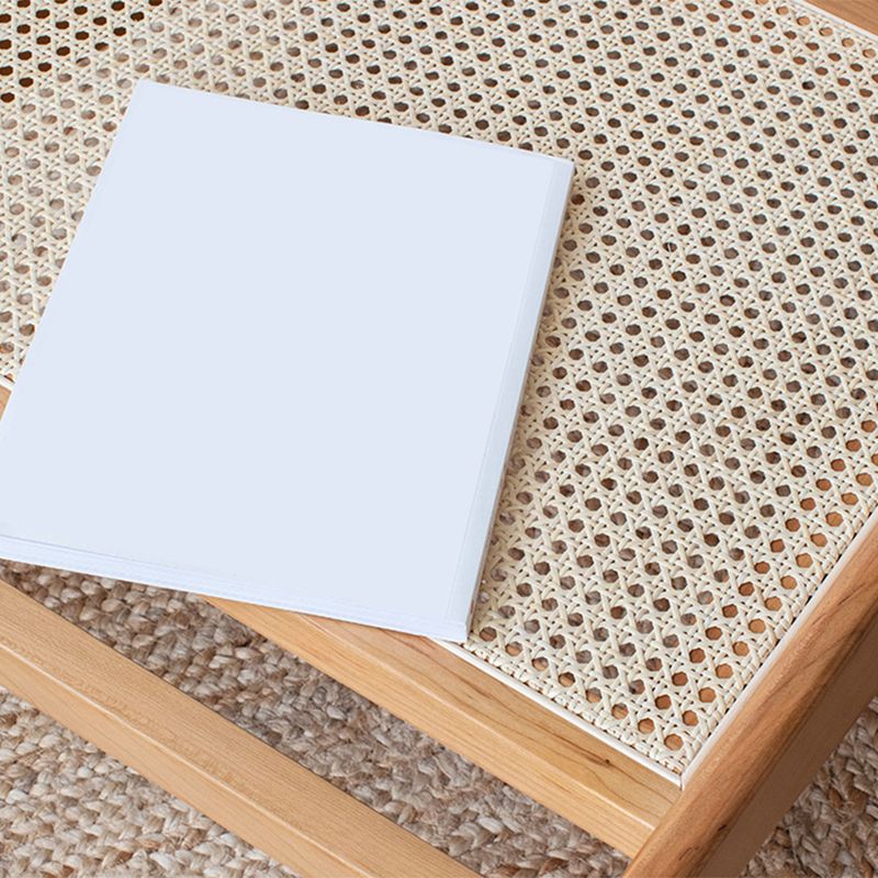 Nordic Style Wood Armrest Woven Back Solid Wood Multi-color Choice Arm Chair