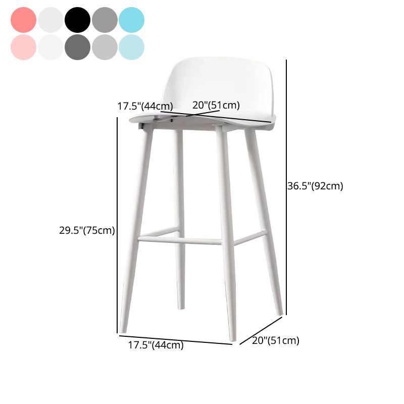 Scandinavian Style Bar-stool with Square Seat Counter Stool for Restaurant Bar