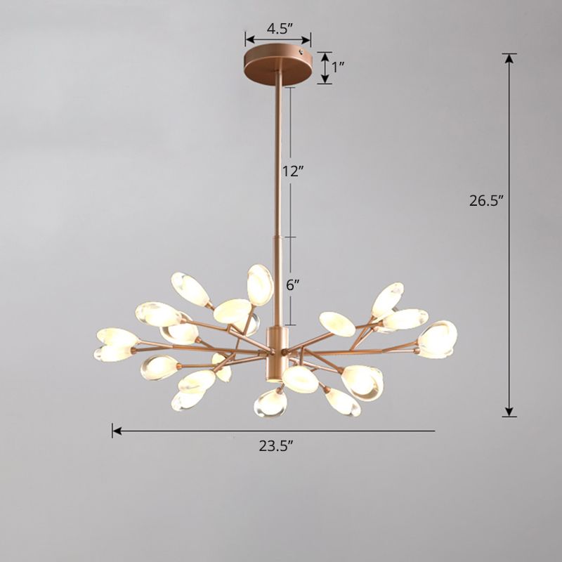 Baumzweiste Wohnzimmer Deckenlampe Acryl minimalistische LED Kronleuchter Anhänger Licht