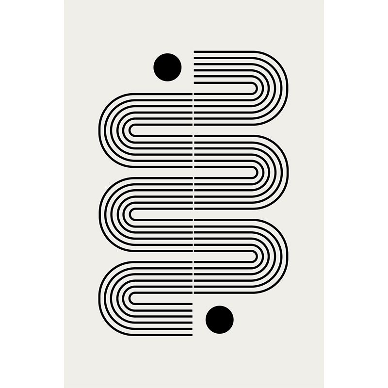 Fancy White Area Carpet Stripe Pattern Modern Area Rug Polyester Non-Slip Backing Rug for Home Decor