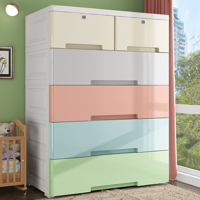 Non-Hanging Armoire with Legs Contemporary Plastic Storage Cabinet