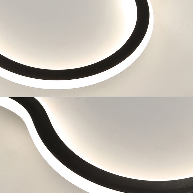 Moderna plafoniera a nuvola in alluminio con montaggio a incasso a LED con paralume in silicone