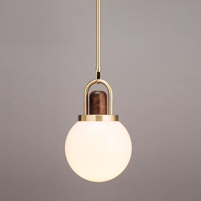 12" Wide Nordic Style Hanging Light Glass Shade 1 Light Pendant Lamp for Bedroom