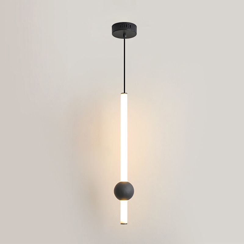 Minimalistische Streifen -Federleuchte Acryl Wohnzimmer LED -Anhänger Licht