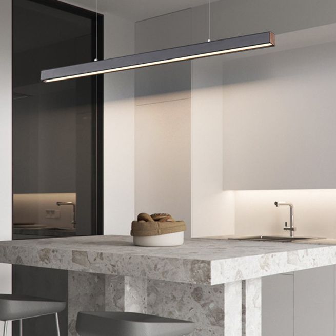 Modern Hanging Ceiling Light 1 Light Pendant Lighting Fixtures in Black Finish