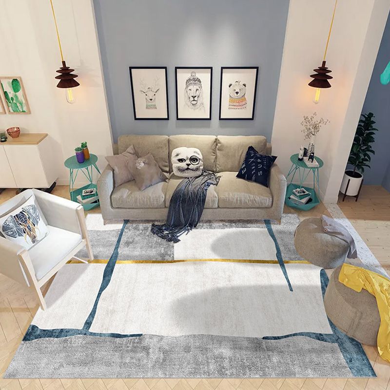 Light Brown Color Piece Area Rug Polyester Modern Rug Washable Rug for Drawing Room